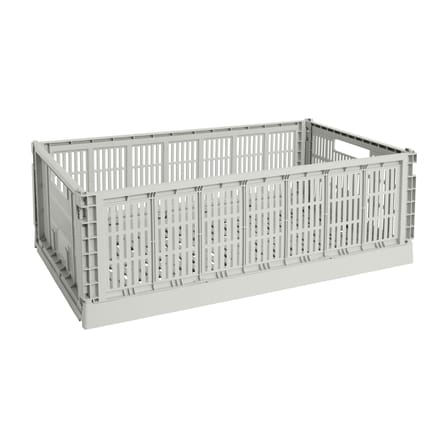 Panier Colour Crate plastique gris X-Large / 42 x 68 cm - Hay