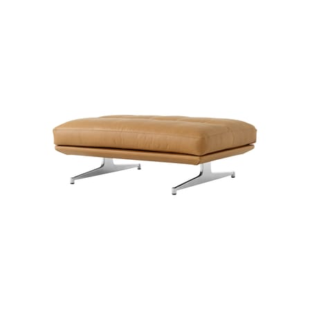 Pouf Inland AV32 cuir marron / 113 x 78,4 cm - &tradition