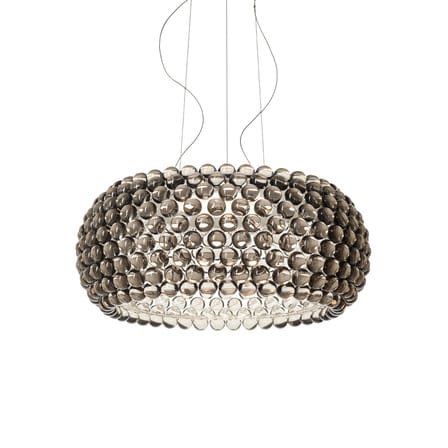 Suspension Caboche Plus plastique gris Large / LED  - My Light Tunable (Bluetooth) / Ø 70 cm  - Patricia Urquiola, 2005 - Foscarini