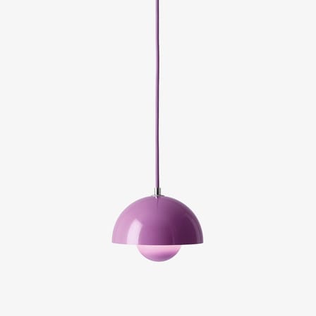 Suspension Flowerpot VP10 métal rose / Ø16 cm - By Verner Panton, 1969 - &tradition