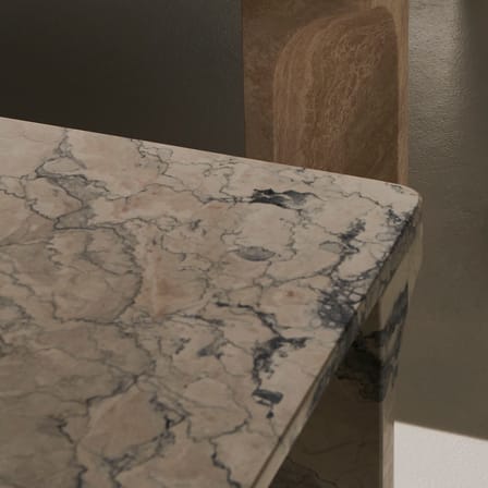 Table basse Doric marbre gris / 140 x 80 cm - Gubi