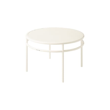 Table basse T37 Tressée métal blanc / Ø 80 x H 50 cm - Plateau tressé - Tolix