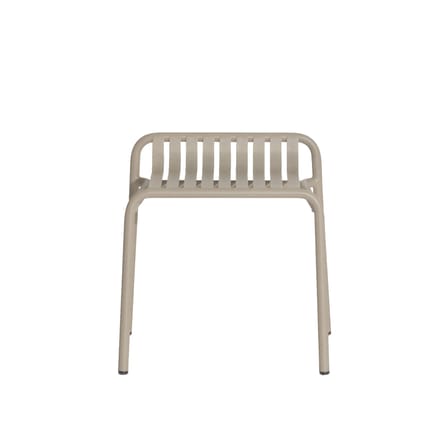 Tabouret empilable Week-end métal beige / Aluminium - Petite Friture