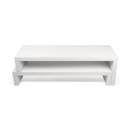 Philae TV unit wood white pivoting & extendible / L from 125 to 235 cm - POP UP HOME