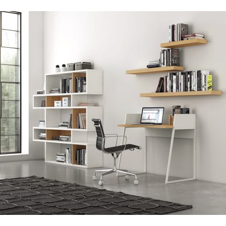 Bureau Working blanc bois naturel - POP UP HOME