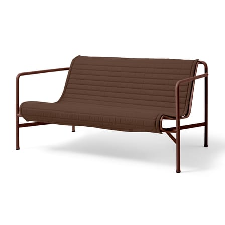 Canapé de jardin 2 places Palissade Lounge métal rouge / L 139 cm - Bouroullec, 2016 - Hay