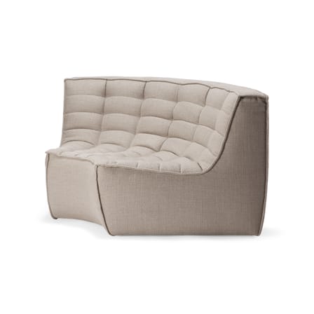 Canapé d'angle N701 tissu beige / Module d'angle arrondi 90° - L 120 cm - Ethnicraft