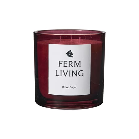 Candela profumata Vitto vetro viola / Zucchero rosso - H 12 cm - Ferm Living