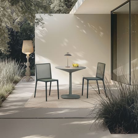 Chaise empilable Belvedere Tech / OUTDOOR - Tressage technopolymère - Kartell