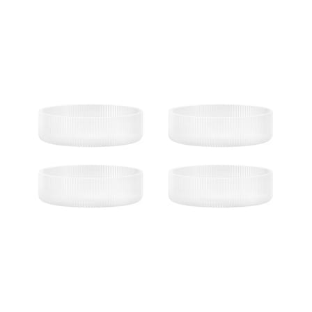 Set de 4 coupelles Ripple / Verre strié - Ferm Living