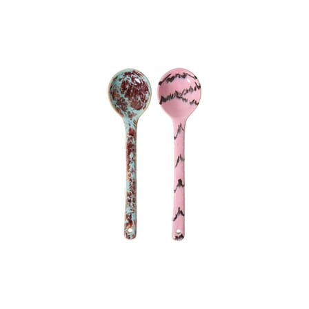Cuillère de service 70s ceramics céramique multicolore / Set de 2 - L 23,5 cm - HK LIVING