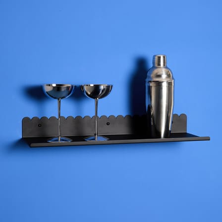 Etagère murale Vibes Large métal noir / L 50 cm - NOBODINOZ