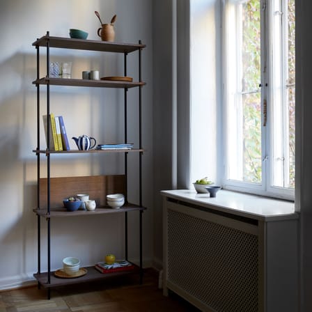 Étagère Shelving System – s.200.1.A bois marron / L 85 x H 200 x Prof. 35 cm - MOEBE