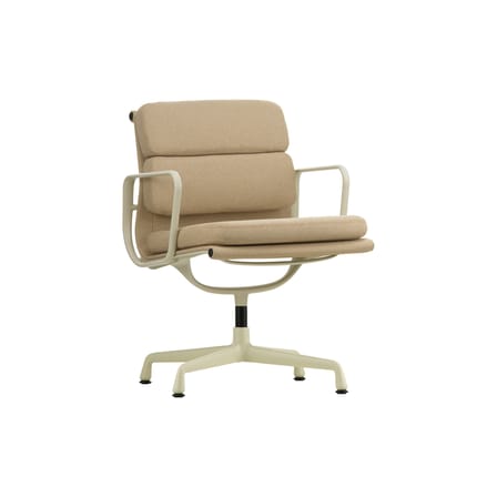 Fauteuil pivotant Soft Pad EA 208 tissu beige / Eames (1969) - Vitra