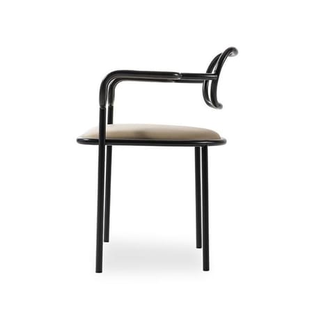 Fauteuil rembourré 01 Chair cuir beige / Shiro Kuramata, 1979 - Cappellini