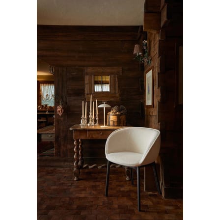 Fauteuil rembourré Charla tissu blanc / Tissu bouclé - Kartell