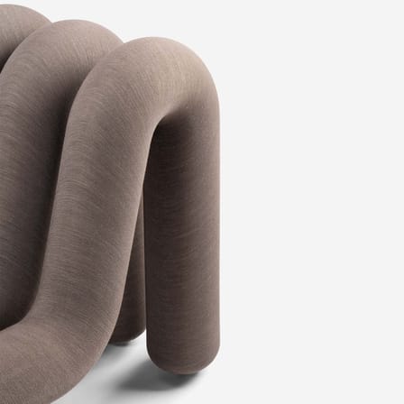 Fauteuil rembourré Extra Bold Sofa tissu marron / Canapé modulable - L 72 cm (4 tubes) - Moustache