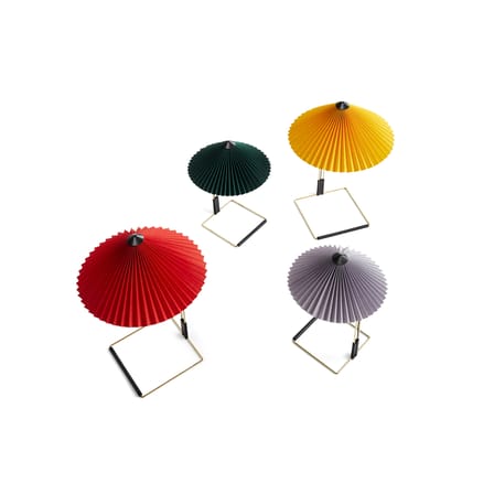 Lampe de table Matin Small LED tissu rouge / H 38 cm - Hay