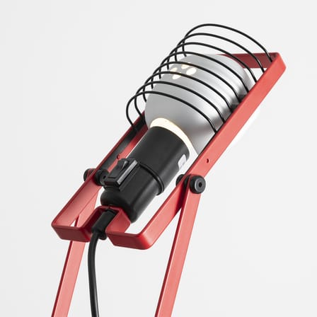 Lampe de table Sintesi métal rouge / Ernesto Gismondi, 1975 - Orientable - Artemide