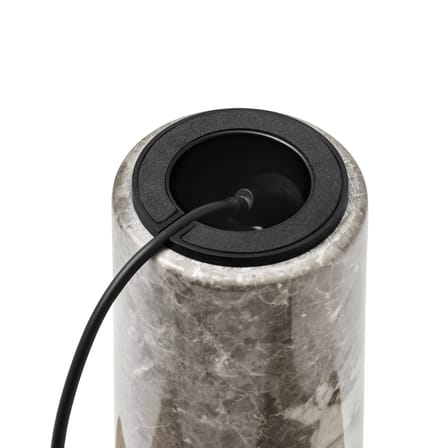 Lampe sans fil rechargeable Kizu LED marbre gris / Base marbre - H 24 cm - NEW WORKS
