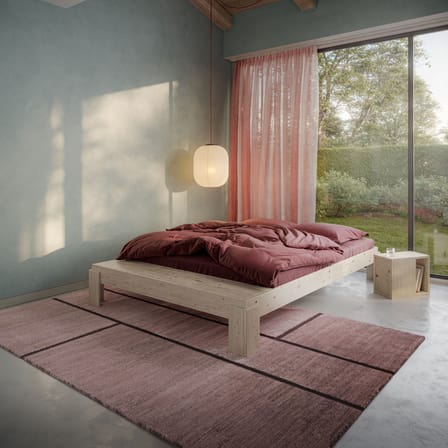 Lit double Layers / Pour matelas 160 x 200 cm - Avec banc-coffre - KARUP