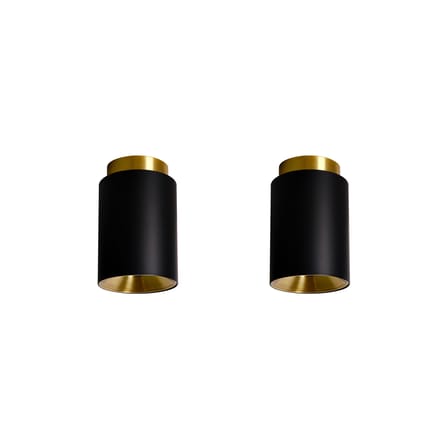 Pack promo  métal noir / Set 2 plafonniers Tobo C85 - Ø 8,5 x H 13 cm - DCW éditions
