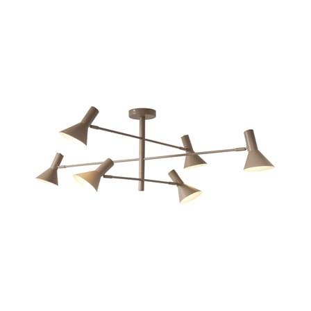 Plafonnier Izmir métal beige / Bras pivotants & abat-jours orientables - L 124 cm - It's about Romi