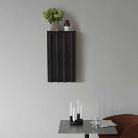 Rangement mural Rib bois noir / L 40 x P 23 x H 73 cm - Normann Copenhagen