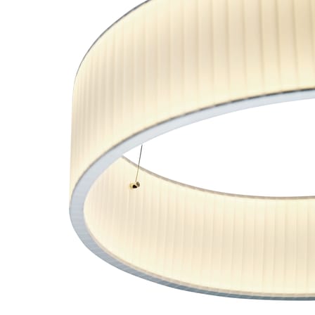 Sospensione Ronde tessuto bianco / LED - Ø 60 cm - Dix Heures Dix