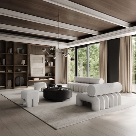 Suspension Drop Globe métal argent / 150 x 120 x H 85 cm - 101 COPENHAGEN