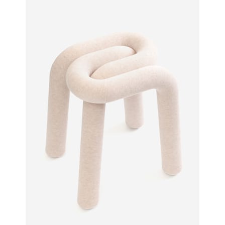 Tabouret rembourré Bold tissu beige - Moustache