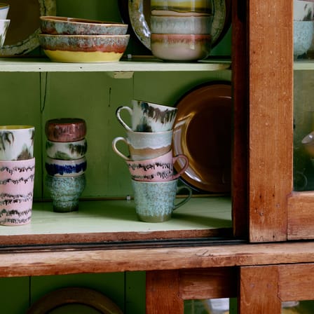 Tasse à cappuccino 70s ceramics céramique multicolore / Set de 4 - 33 cl - HK LIVING