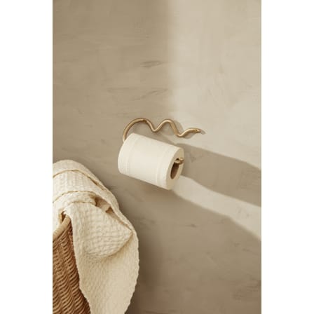 Toilettenpapierhalter Curvature gold metall / Messing - Ferm Living