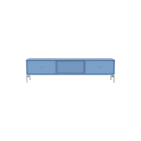 TV Möbel Octave V holz blau / Mit Füßen - L 138 x T 30 x H 36,6 cm - MONTANA