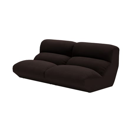 Canapé 2 places Hi Lo - Configuration A tissu marron / L 220 cm - Modulable - &tradition