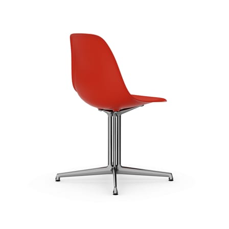Chaise RE DSL - Eames Plastic Side Chair rouge / (1950) - Pied La Fonda / Recyclé - Vitra