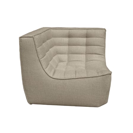 Chauffeuse d'angle N701 tissu beige / Module d'angle carré 90° - Ethnicraft