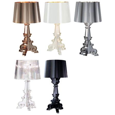 Lampe de table Bourgie Chrome plastique gris argent métal / H 68 à 78 cm - Ferruccio Laviani, 2004 - Kartell