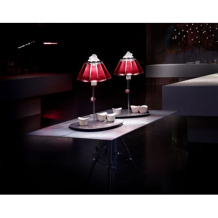 Lampe de table Campari Bar métal verre rouge noir / H 50 cm - RAFFAELE CELENTANO, 2002 - Ingo Maurer