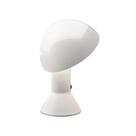 Lampe de table Elmetto plastique blanc / 1976 - Martinelli Luce