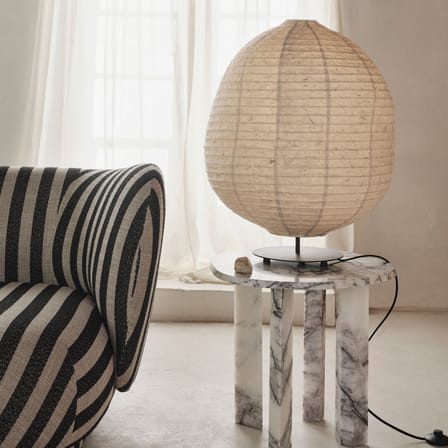 Lampe de table Kurbis Low papier blanc / Lampe de sol - Ø 60 x H 63.3 cm - Ferm Living
