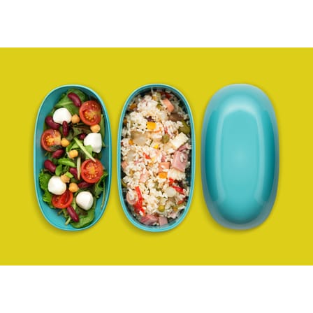 Lunch box Food à porter plastique gris / Large - 3 compartiments - Alessi