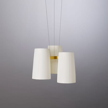 Pendelleuchte Fiesta LED textil weiß / 3 MÖBELZUBEHÖR - Ø 63 cm - Dix Heures Dix