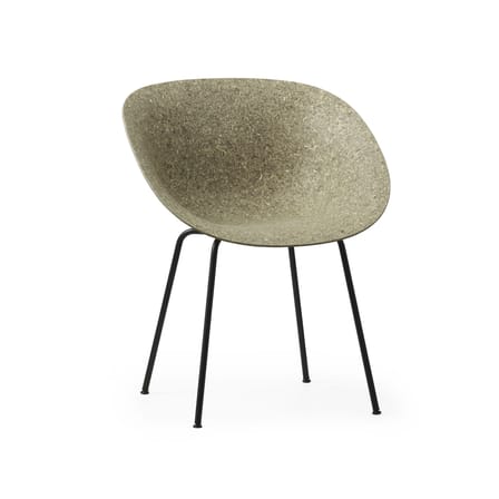 Sessel Mat faser braun / Alge Marine - Füße aus Stahl - Normann Copenhagen