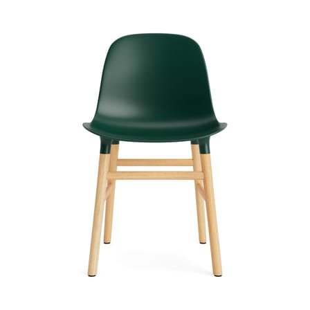 Stuhl Form plastikmaterial grün / Stuhlbeine aus Eiche - Normann Copenhagen