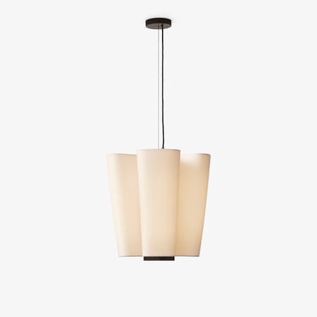 Suspension Bella SC114 tissu blanc / H 50 cm - &tradition