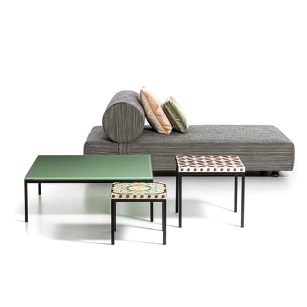 Table d'appoint Not a Harem - Cross tissu multicolore / 45 x 45 x H 40 cm - Coton imprimé - Moroso