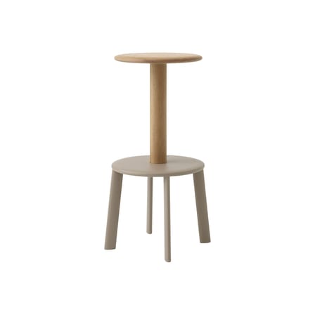 Tabouret haut pivotant Massif AV40 bois naturel / H 75 cm - &tradition