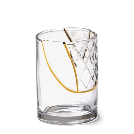 Verre Kintsugi n°2 verre transparent or / Verre & or fin - Seletti
