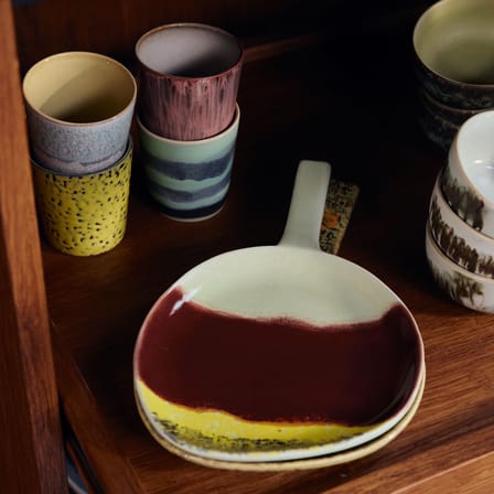 Piatto di portata 70s ceramics ceramica multicolore / 30,5 x 18 cm - HK LIVING